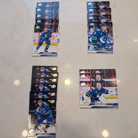 2023-24 Upper Deck Series 2 Hockey Cards Vancouver Canucks - Picture 1 of 6